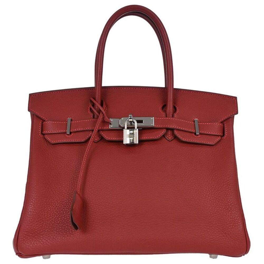 Hermes Birkin Red Togo With Palladium Hardware Red Leather Handbag